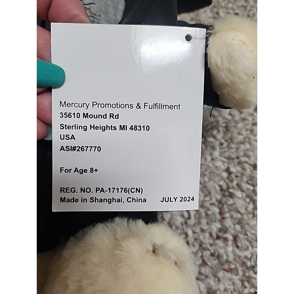 New Domino's Pizza Plush Bear Sings Rebel Yell Billy Idol‎ Voice Dances 12